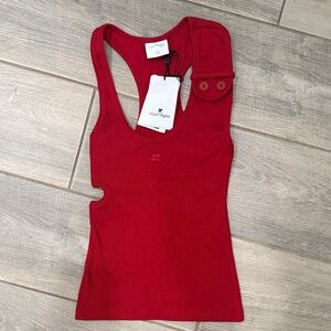 Courreges 90s ribbed tank top